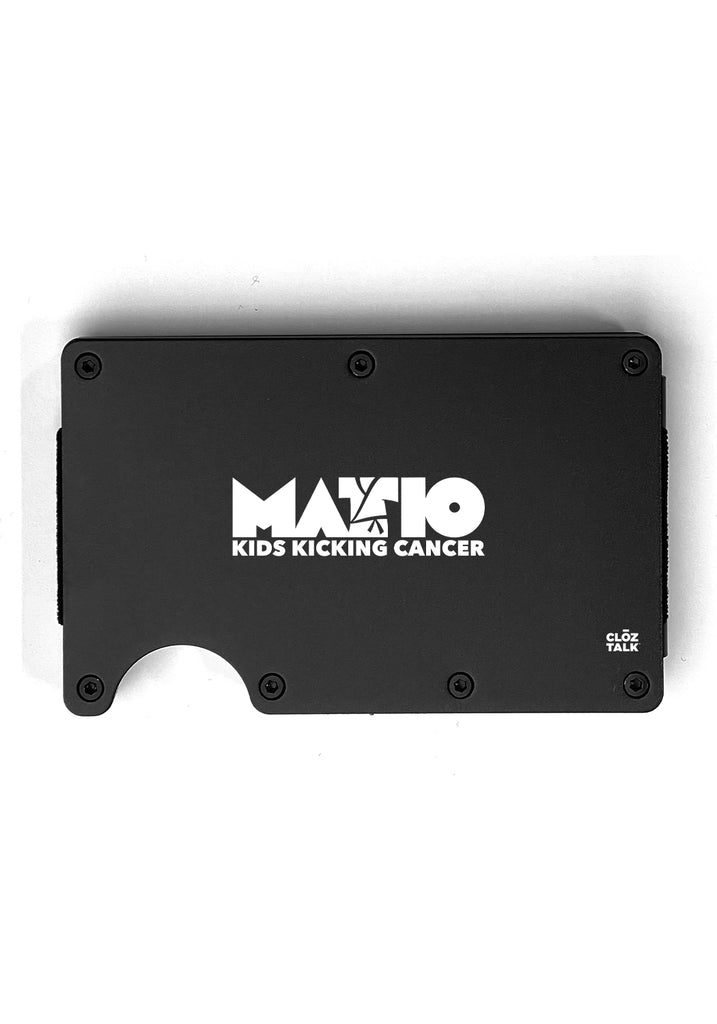 MATIO Kids Kicking Cancer wallet (black) - front
