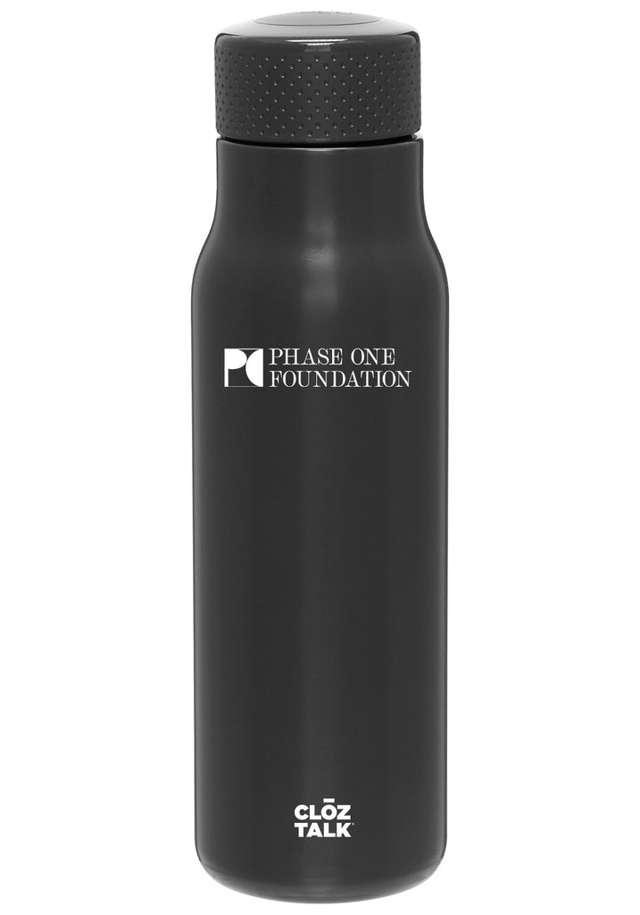 Phase One  Foundation water bottle (black) - front