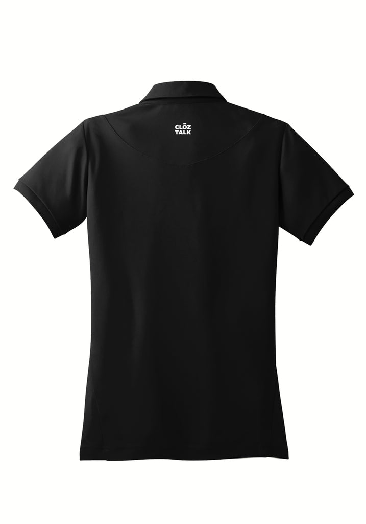 Dress For Success women's polo shirt (black) - back