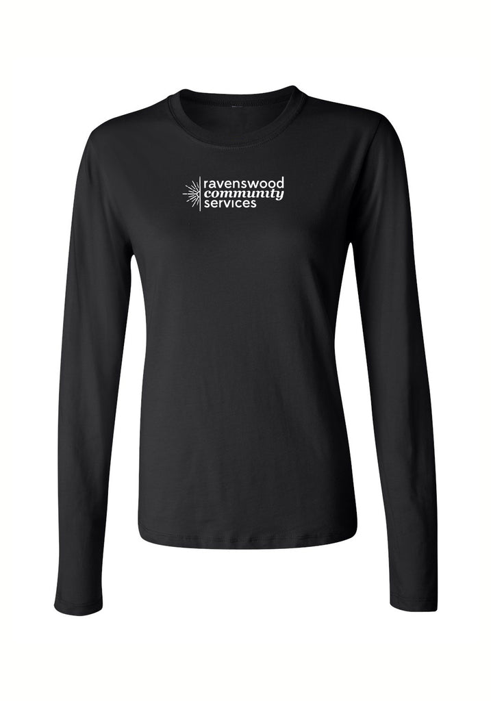 Ravenswood Community Services women's long-sleeve t-shirt (black) - front