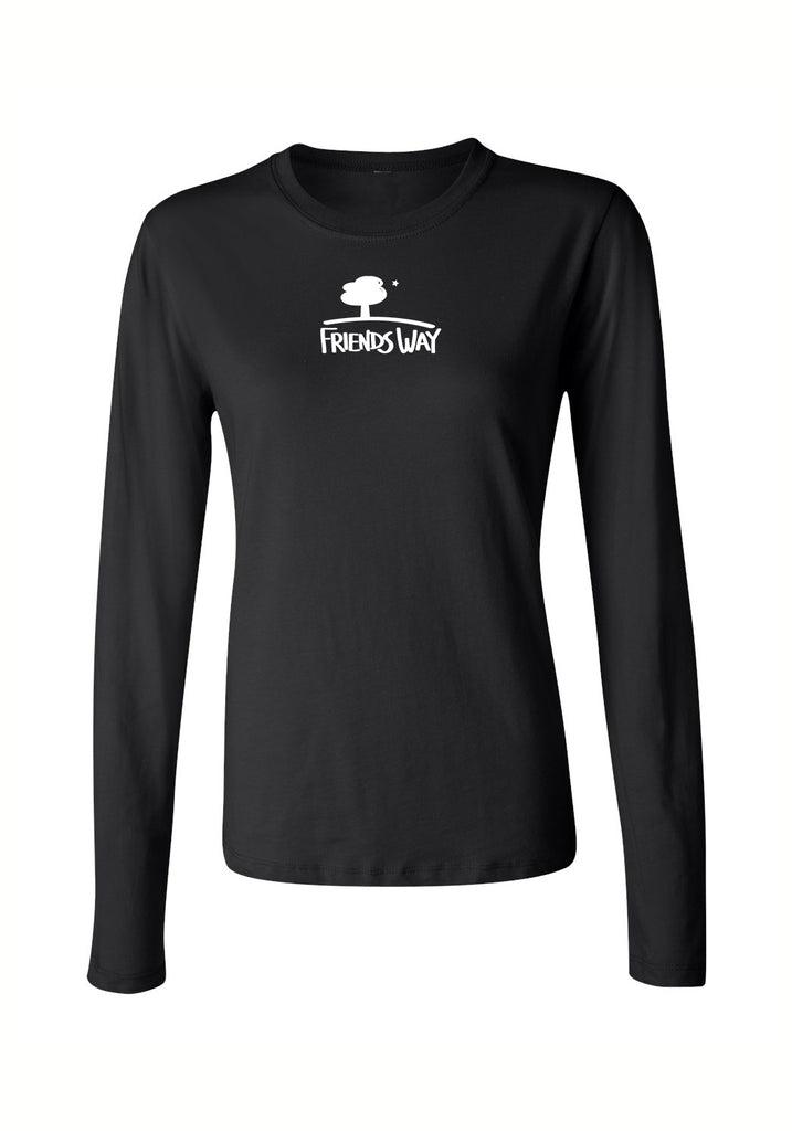 Friends Way women's long-sleeve t-shirt (black) - front