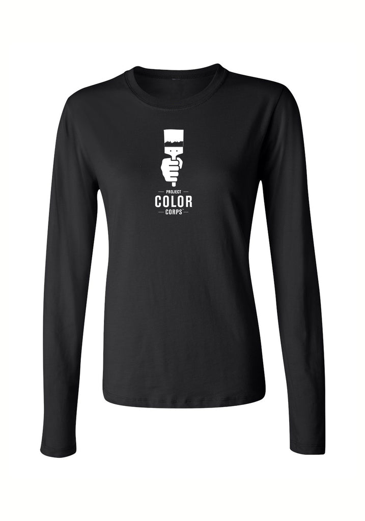 Project Color Corps women's long-sleeve t-shirt (black) - front