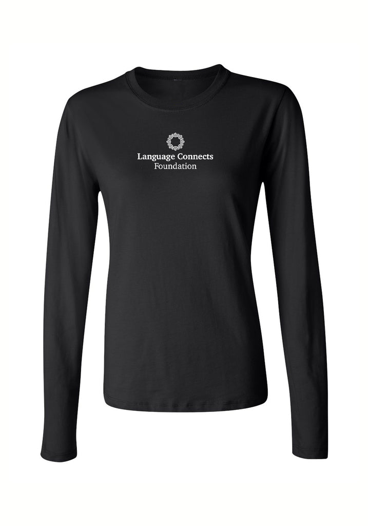 Language Connects Foundation women's long-sleeve t-shirt (black) - front