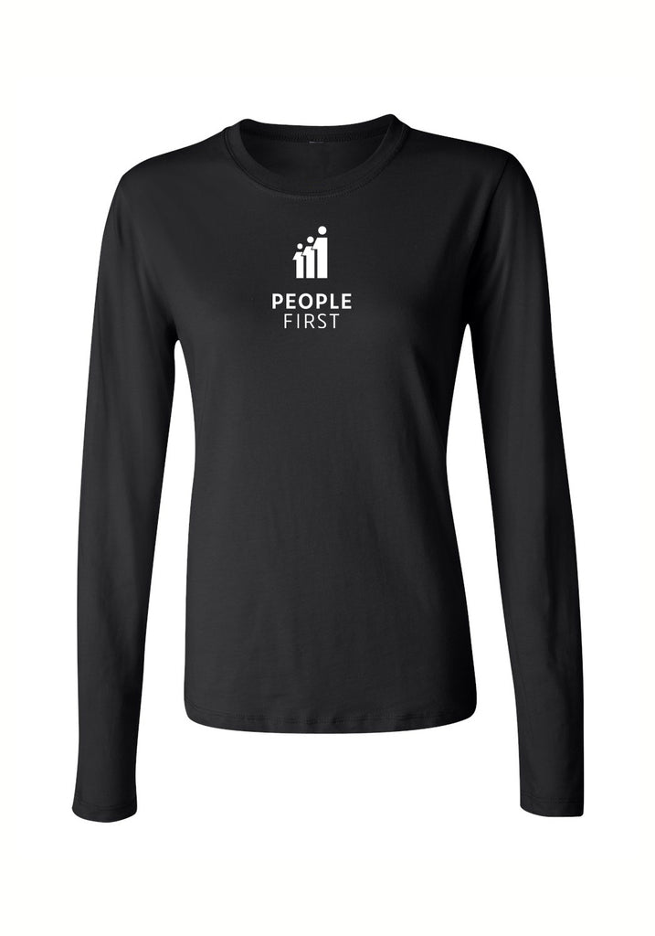 People First Economy women's long-sleeve t-shirt (black) - front