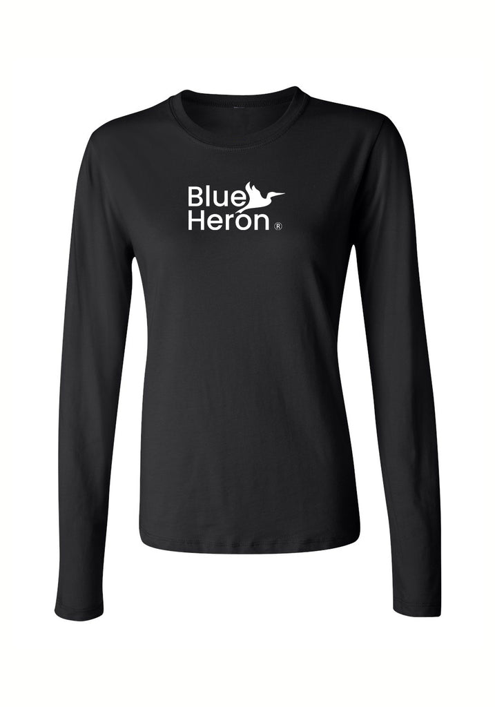Blue Heron Found women's long-sleeve t-shirt (black) - front