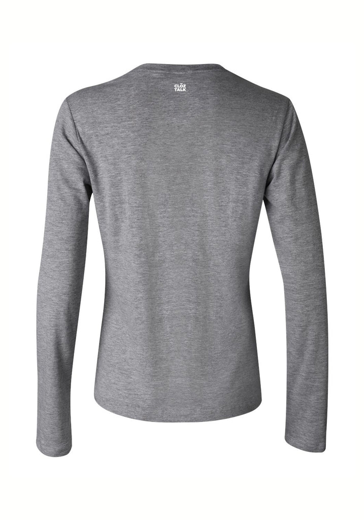 Racquet Up Detroit women's long-sleeve t-shirt (gray) - back