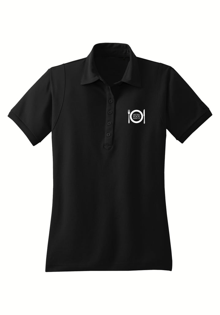 Metro Food Rescue women's polo shirt (black) - front