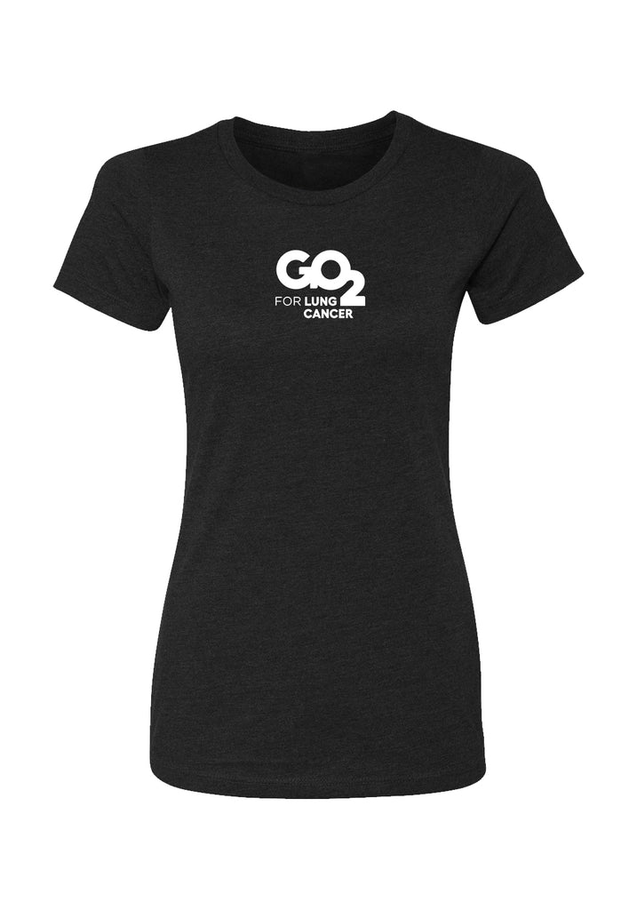 GO2 For Lung Cancer women's t-shirt (black) - front