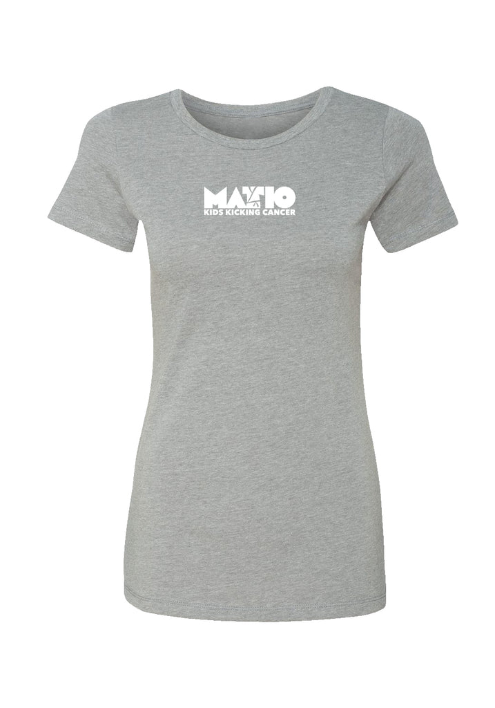 MATIO Kids Kicking Cancer women's t-shirt (gray) - front