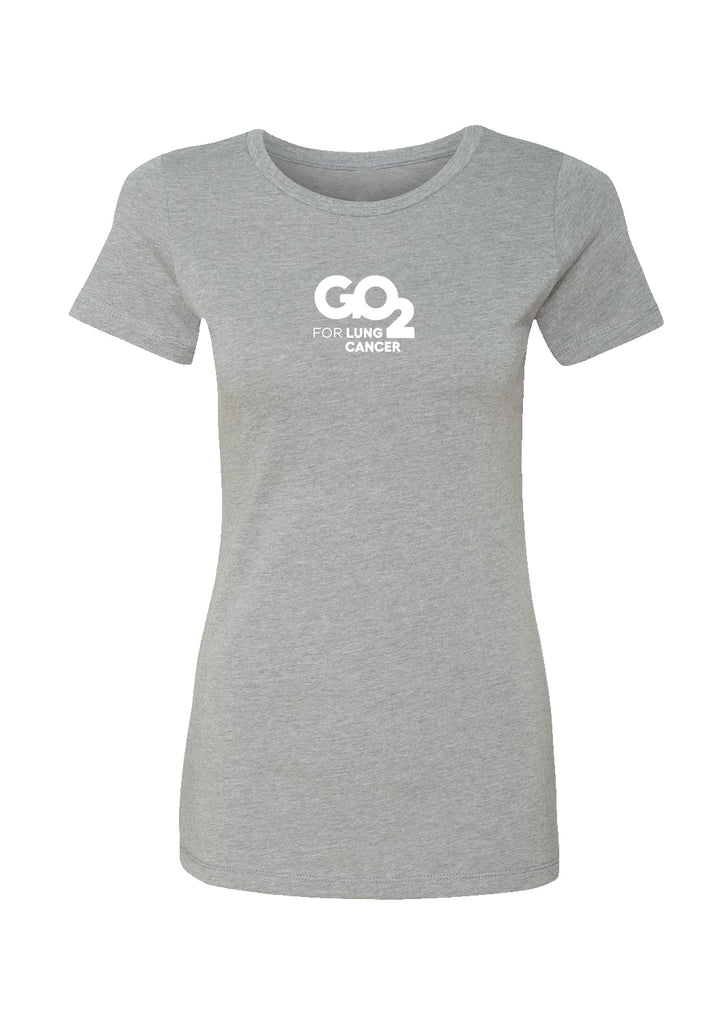 GO2 For Lung Cancer women's t-shirt (gray) - front