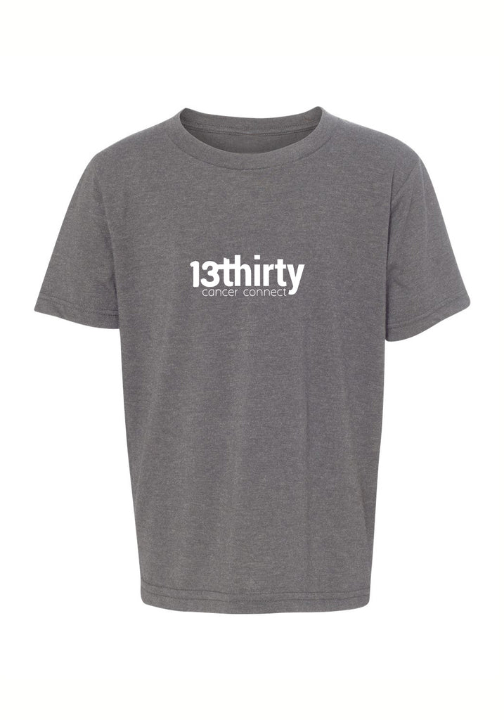 13thirty Cancer Connect kids t-shirt (gray) - front