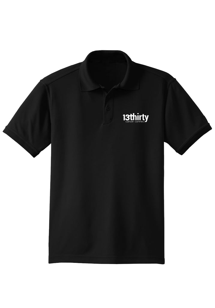 13thirty Cancer Connect men's polo shirt (black) - front