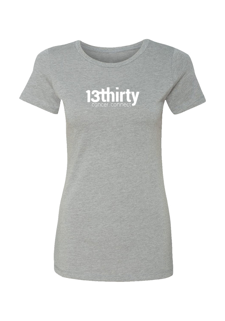 13thirty Cancer Connect women's t-shirt (gray) - front