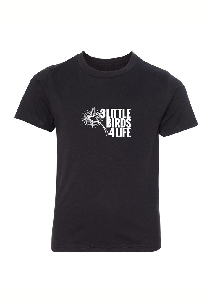 3 Little Birds 4 Life kids t-shirt (black) - front