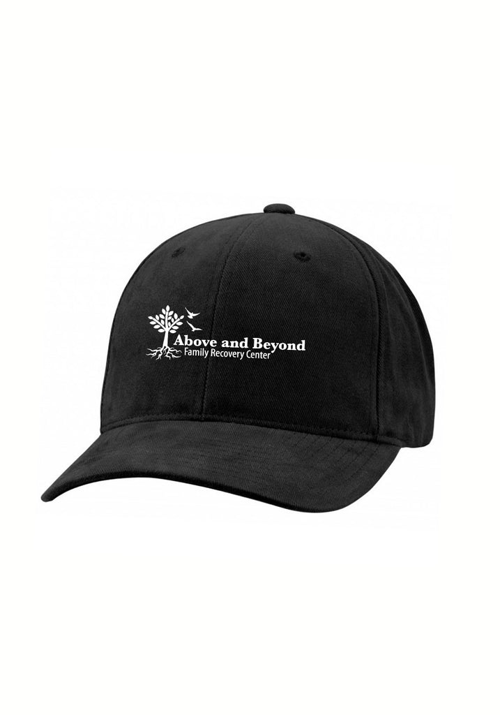 Above And Beyond unisex adjustable baseball cap (black) - front