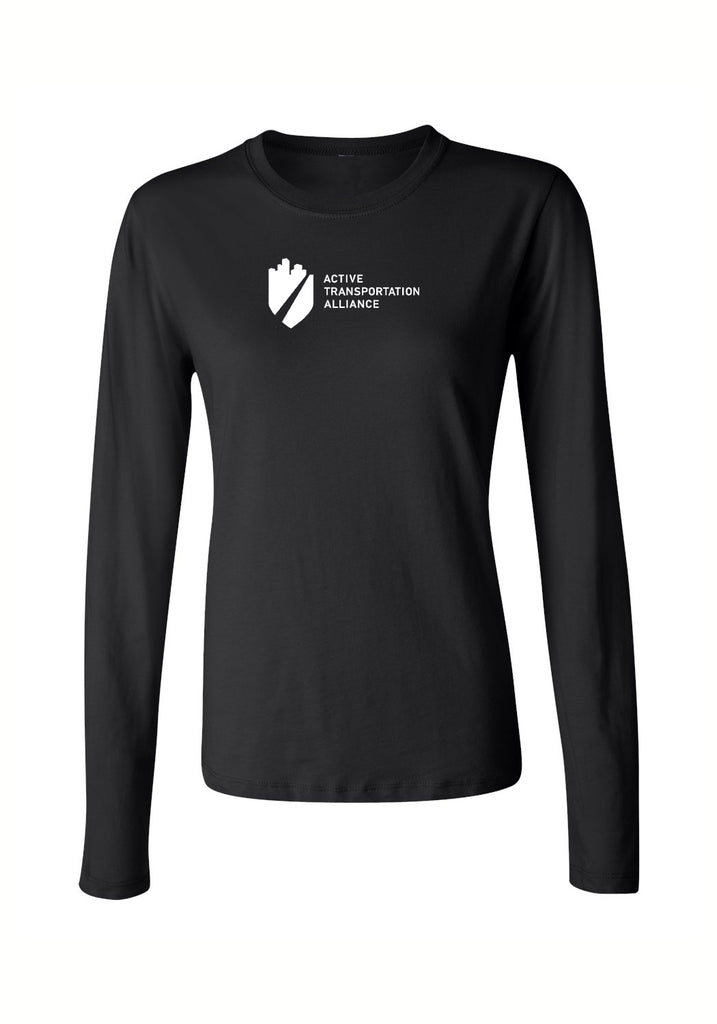 Active Transportation Alliance women's long-sleeve t-shirt (black) - front