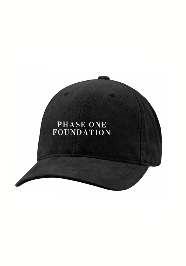 Phase One Foundation unisex adjustable baseball cap (black) - front