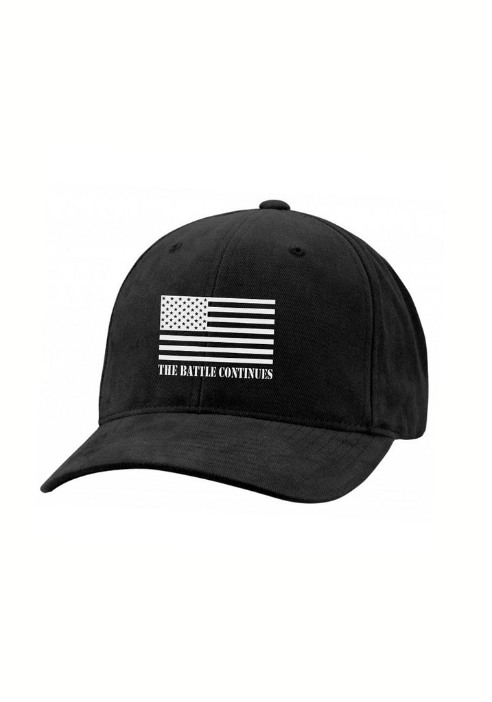 The Battle Continues unisex adjustable baseball cap (black) - front