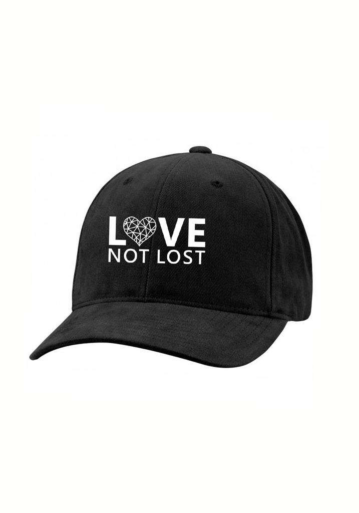 Love Not Lost unisex adjustable baseball cap (black) - front