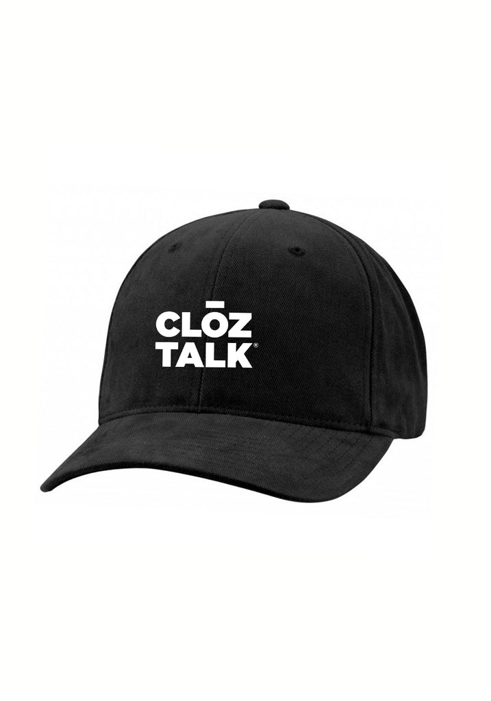 CLOZTALK LOGO unisex adjustable baseball cap (black) - front