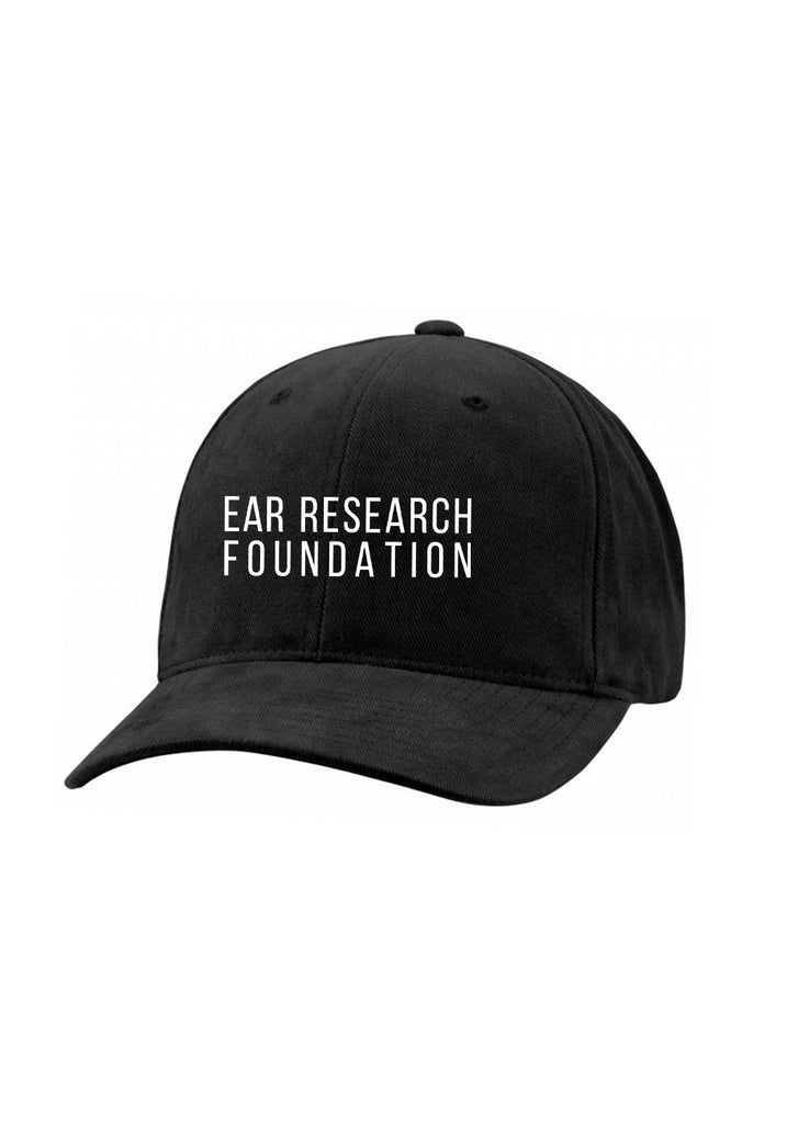 Ear Research Foundation unisex adjustable baseball cap (black) - front