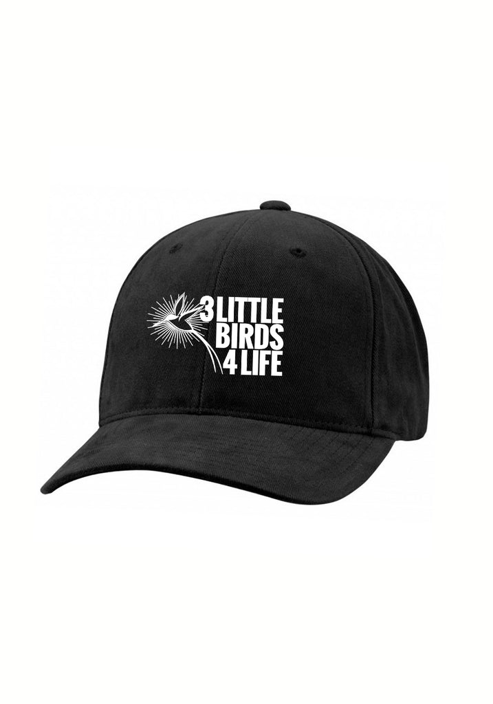 3 Little Birds 4 Life unisex adjustable baseball cap (black) - front