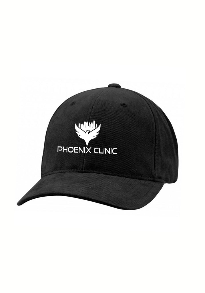 Phoenix Clinic unisex adjustable baseball cap (black) - front