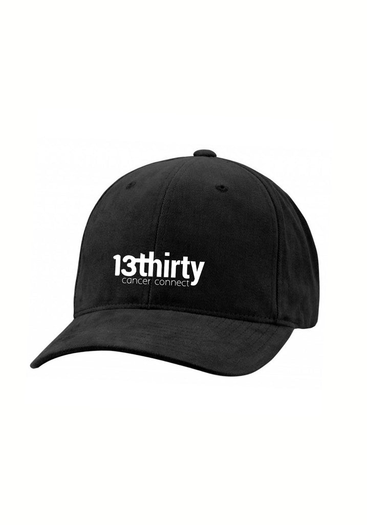 13thirty Cancer Connect unisex adjustable baseball cap (black) - front