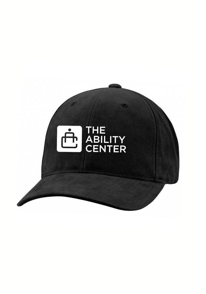 The Ability Center unisex adjustable baseball cap (black) - front