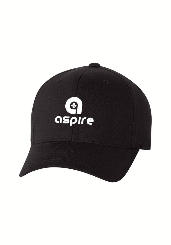 Aspire unisex fitted baseball cap (black) - front