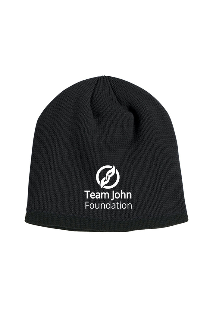 Team John Foundation unisex winter hat (black) - front