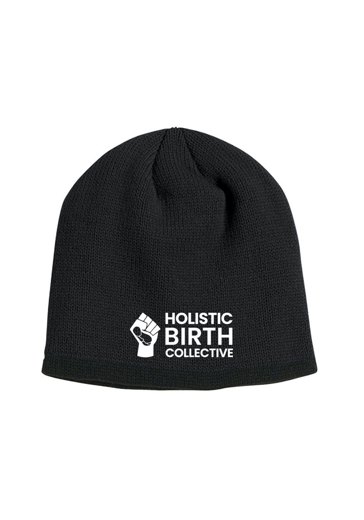 Holistic Birth Collective unisex winter hat (black) - front