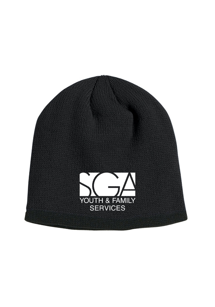 SGA Youth & Family Services unisex winter hat (black) - front