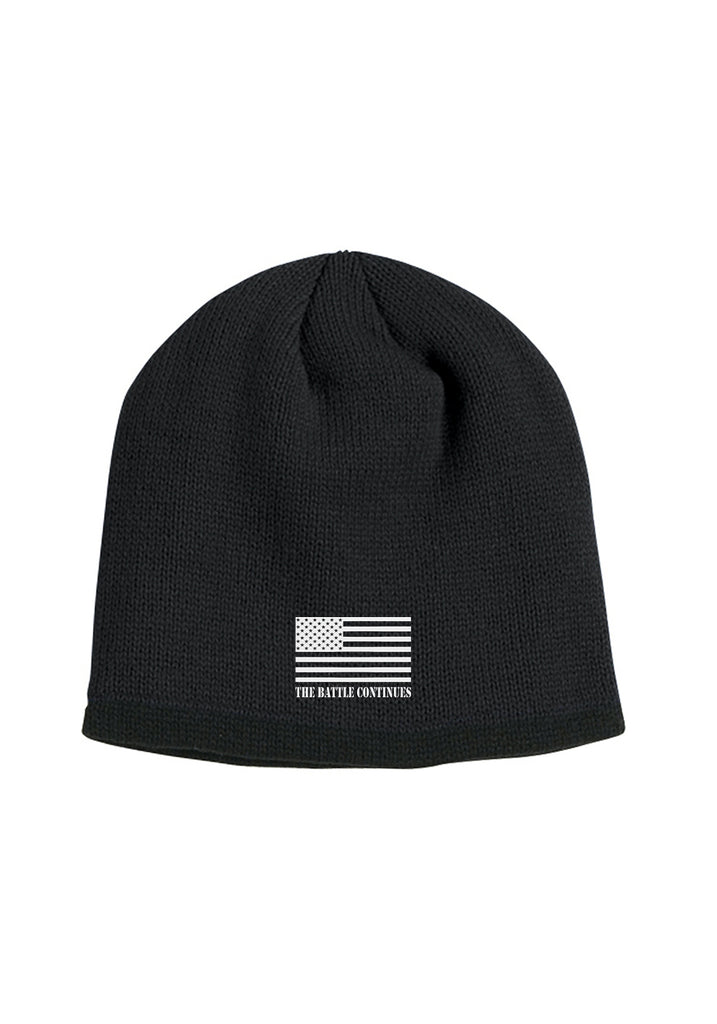 The Battle Continues unisex winter hat (black) - front