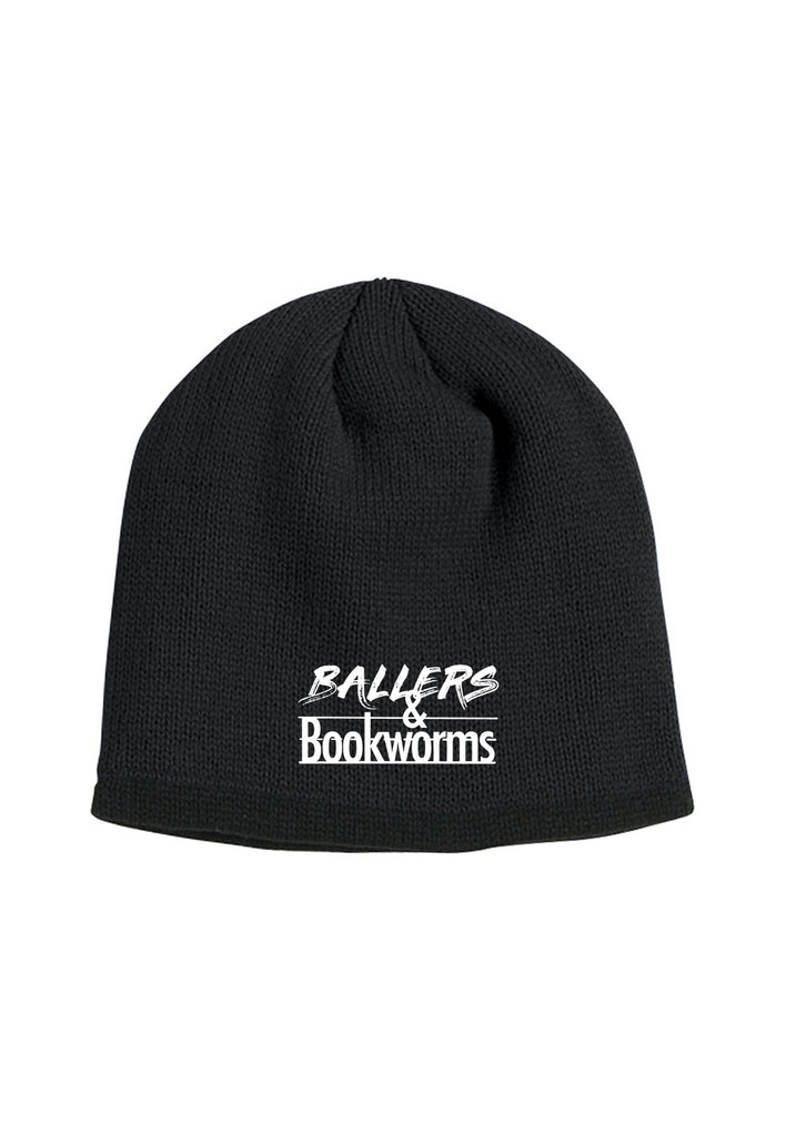 Ballers & Bookworms unisex winter hat (black) - front