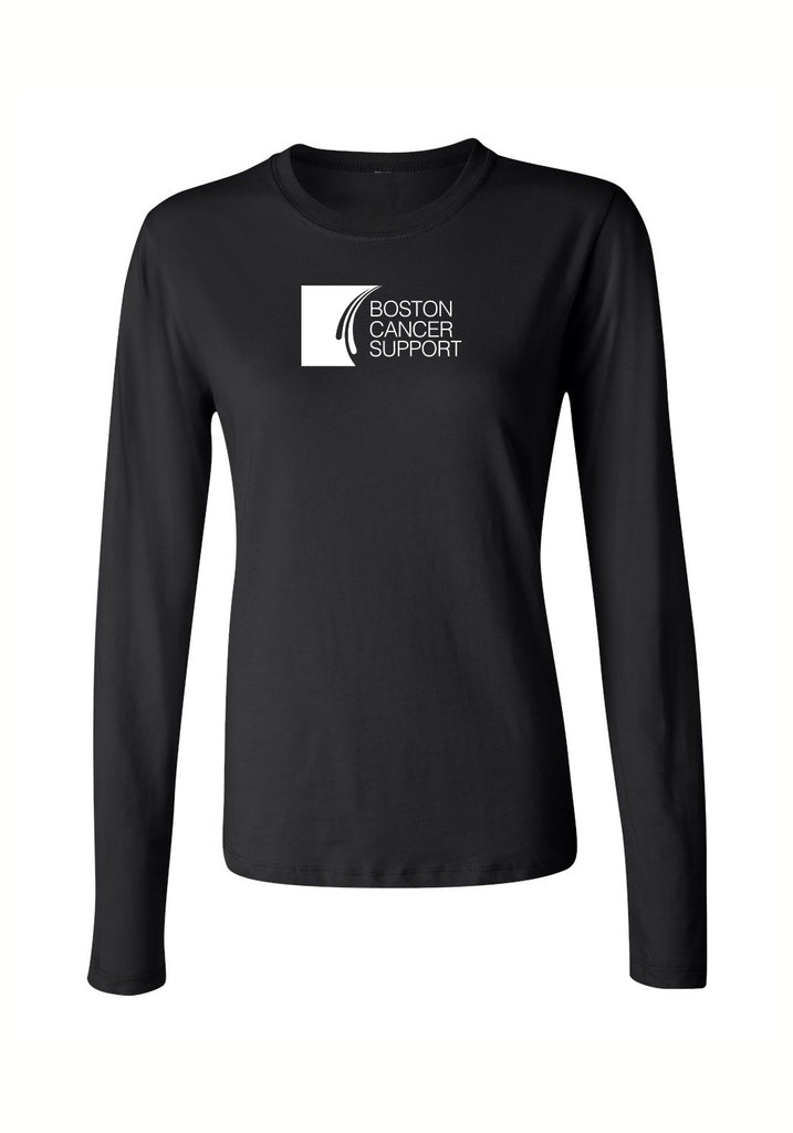 Boston Cancer Support women's long-sleeve t-shirt (black) - front