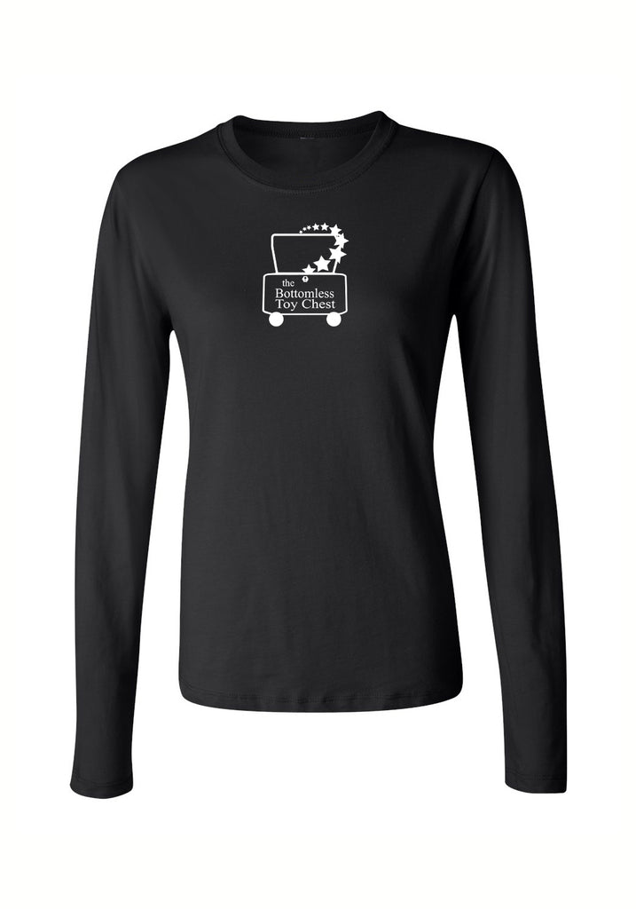The Bottomless Toy Chest women's long-sleeve t-shirt (black) - front
