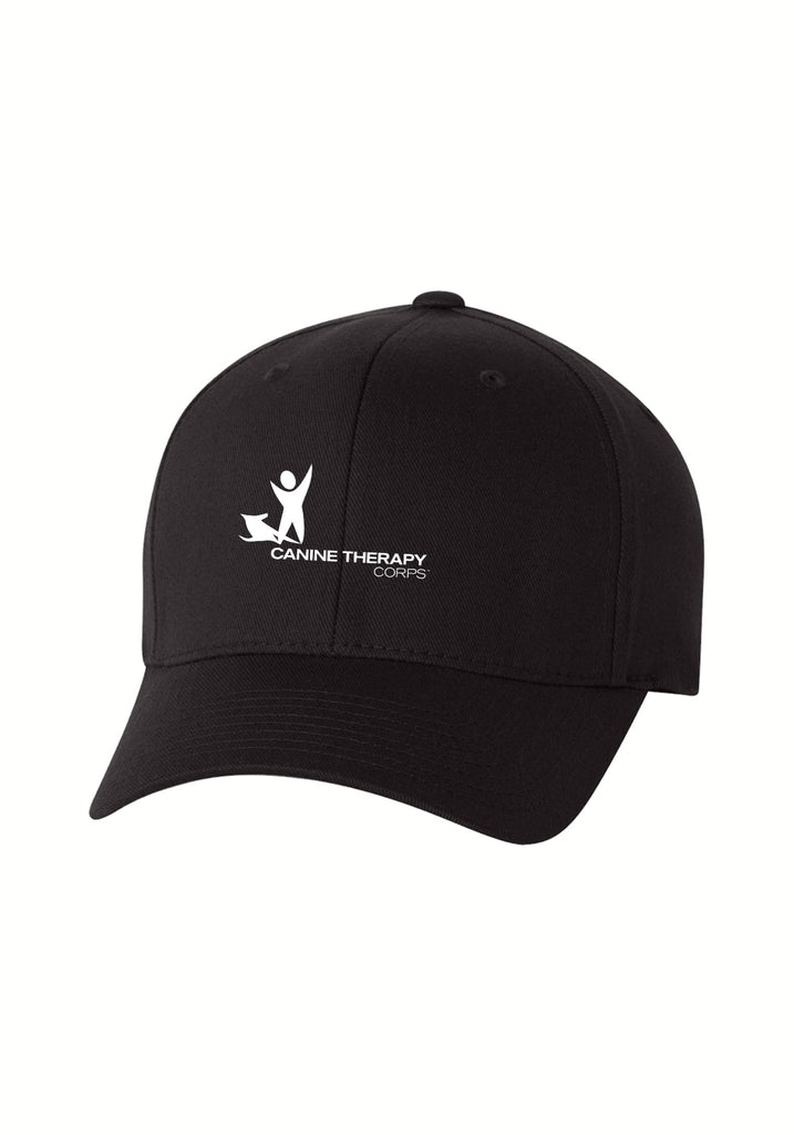 Canine Therapy Corps unisex fitted baseball cap (black) - front