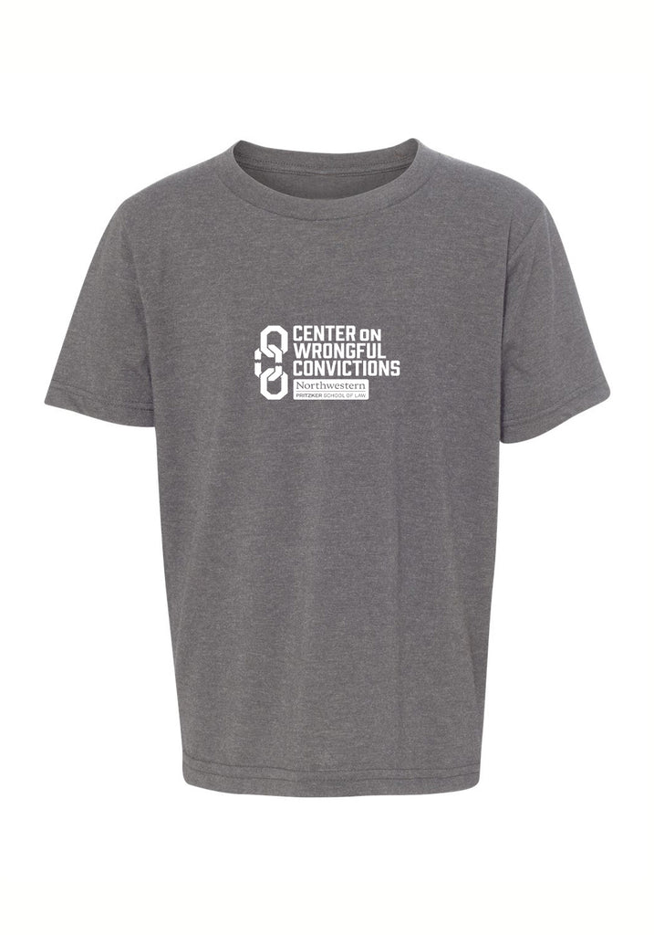 Center On Wrongful Convictions kids t-shirt (gray) - front
