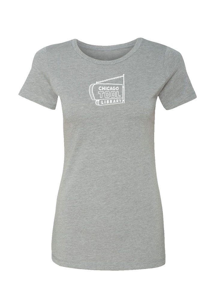 Chicago Tool Library women's t-shirt (gray) - front