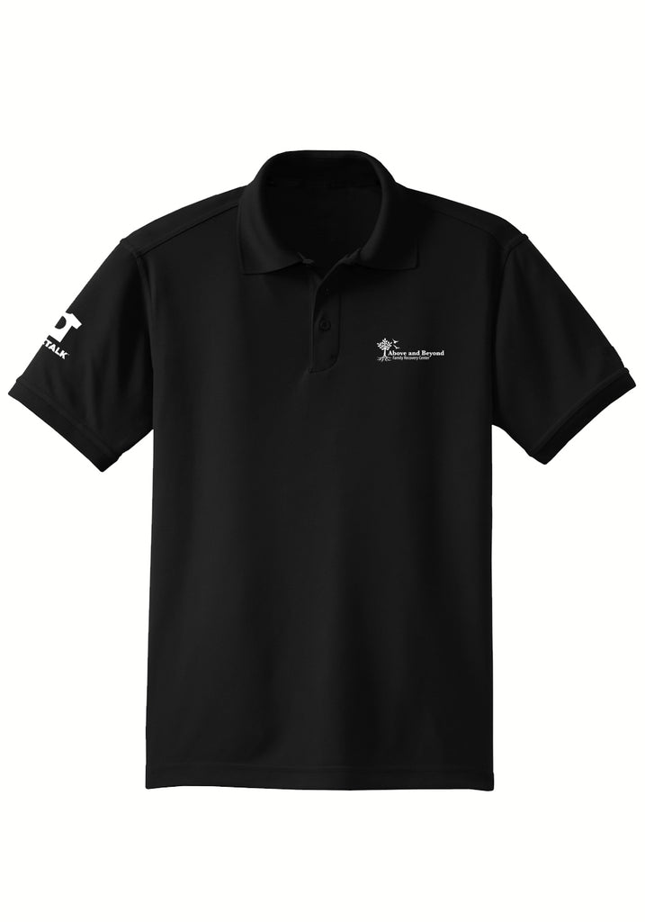 Above And Beyond men's polo shirt (black) - front