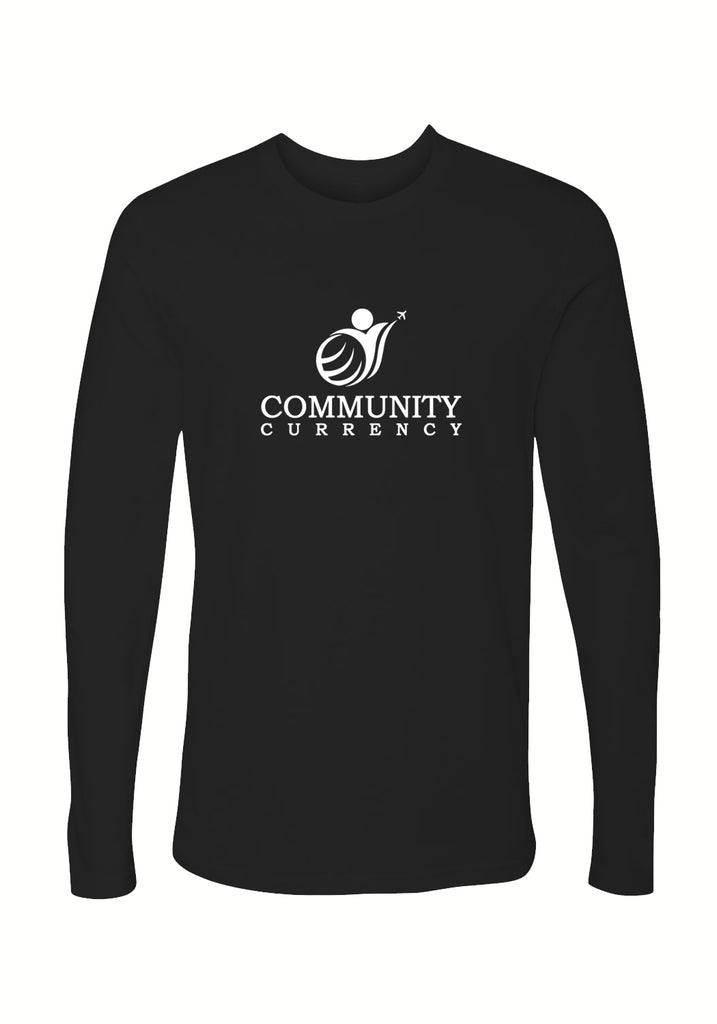 Community Currency unisex long-sleeve t-shirt (black) - front