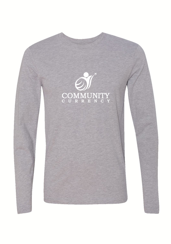 Community Currency unisex long-sleeve t-shirt (gray) - front