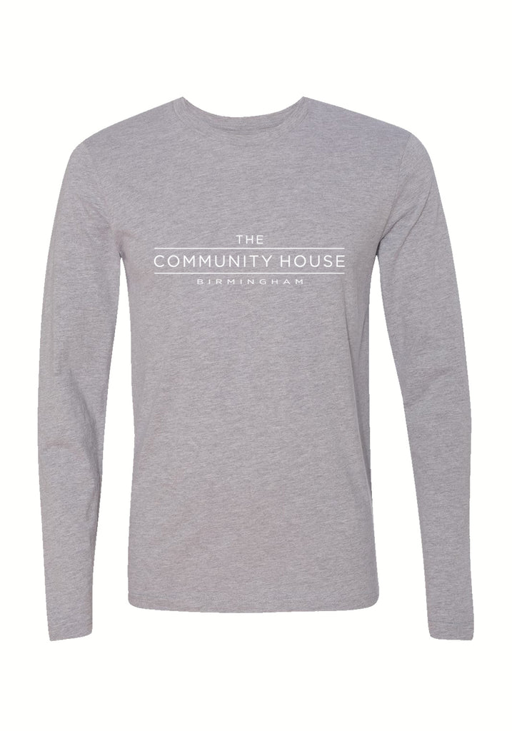 The Community House unisex long-sleeve t-shirt (gray) - front