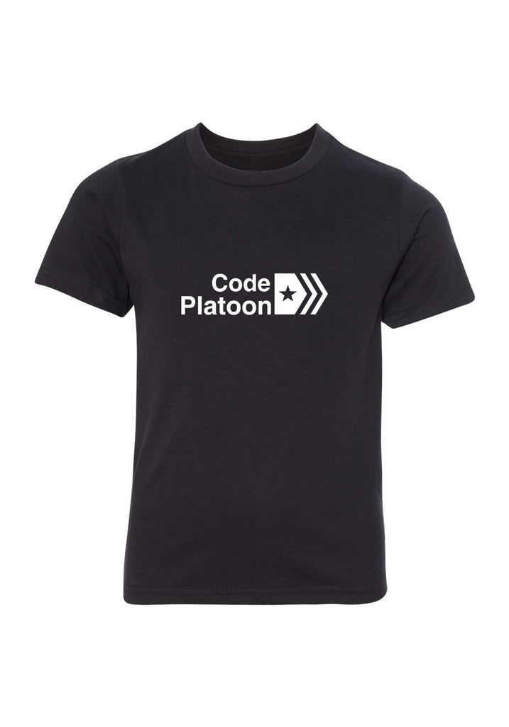Code Platoon kids t-shirt (black) - front