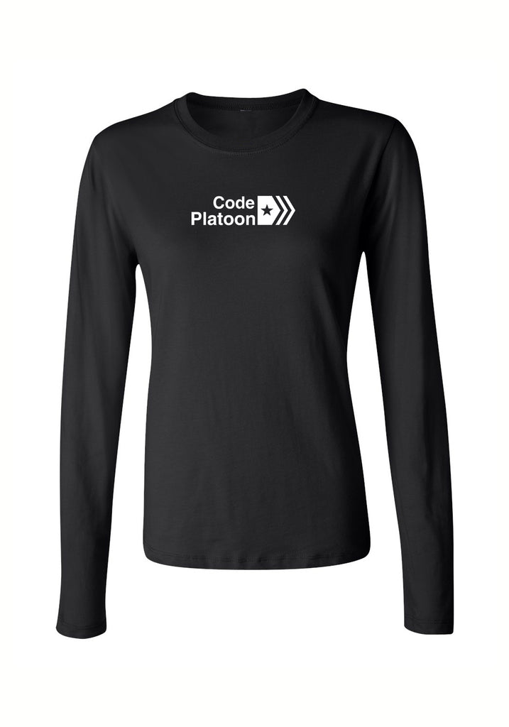 Code Platoon women's long-sleeve t-shirt (black) - front