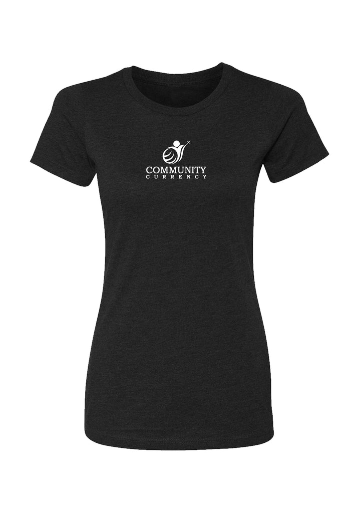 Community Currency women's t-shirt (black) - front