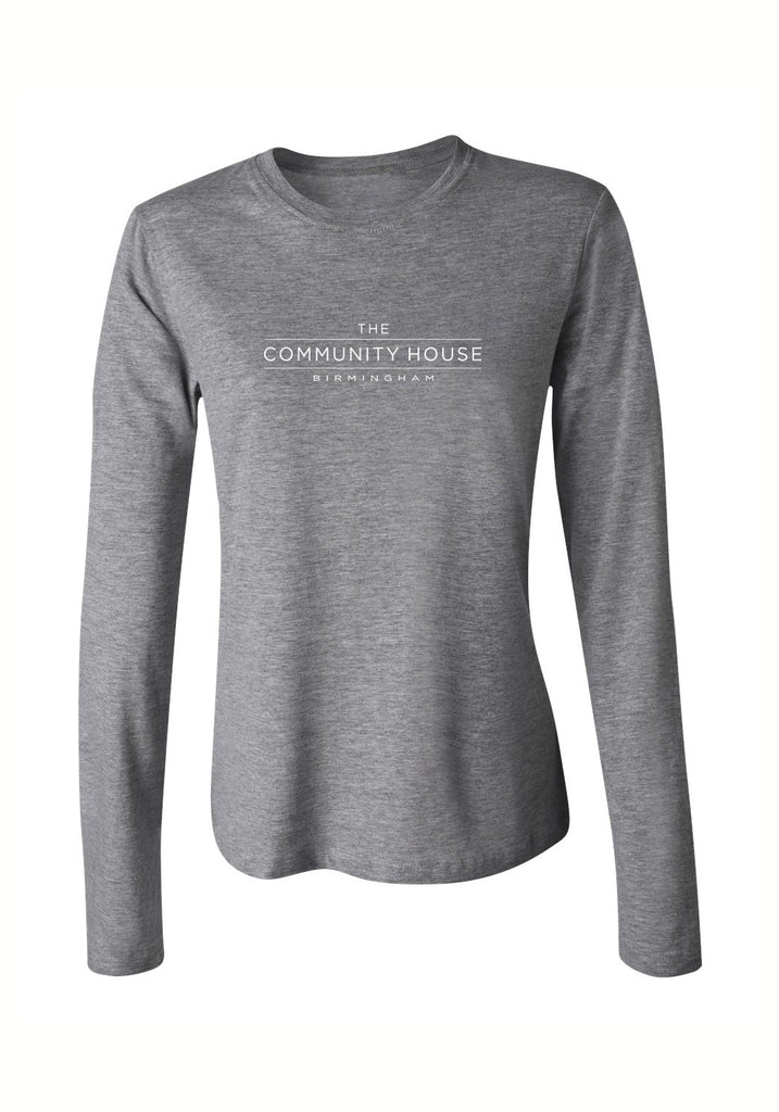 The Community House women's long-sleeve t-shirt (gray) - front