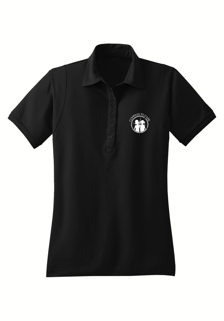 Compass To Care Childhood Cancer Foundation women's polo shirt (black) - front