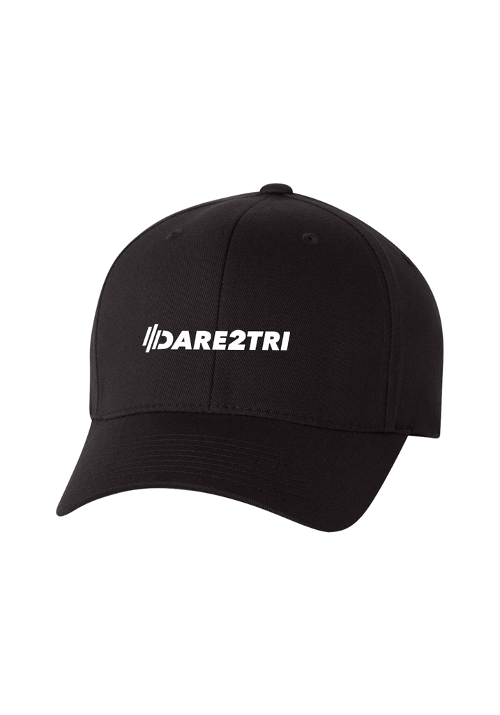 Dare2tri unisex fitted baseball cap (black) - front